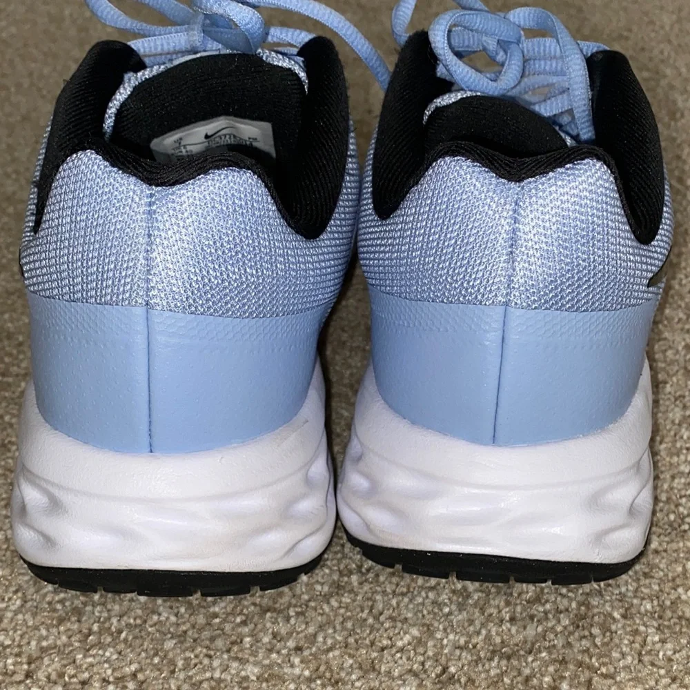 Nike revolution 6 Next Nature Sky Blue and Black Running Shoes. Size7